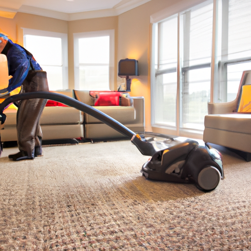 Company 4's professional carpet cleaning team in action, using their state-of-the-art equipment.
