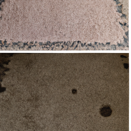 A before and after comparison of a carpet that has undergone professional cleaning - showcasing the remarkable difference in appearance