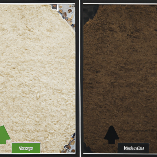 A before and after comparison of a deeply cleaned carpet, showcasing the impressive results.
