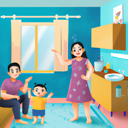 A happy family enjoying their clean and odor-free home