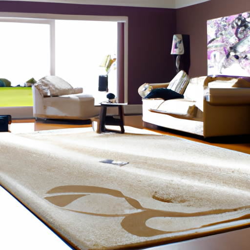 A beautifully clean and plush carpet in a cozy living room.