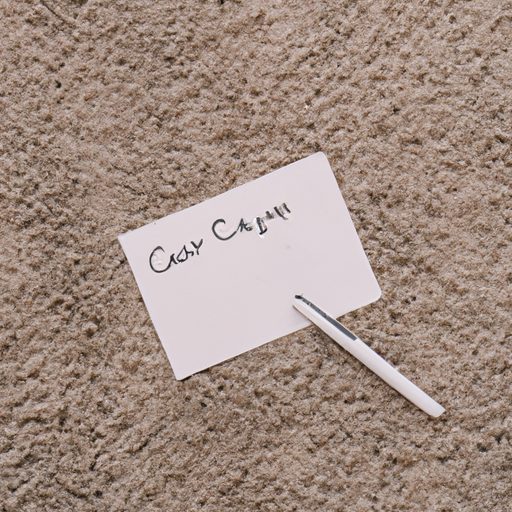 A freshly cleaned carpet with a note on proper post-cleaning care