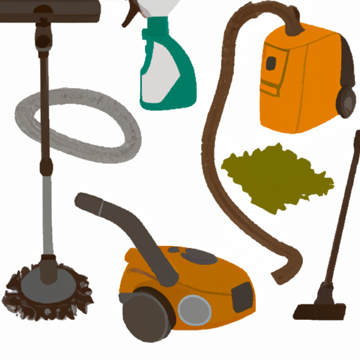 An image of a variety of carpet cleaning tools