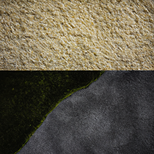 An image comparing a professionally cleaned carpet and a DIY cleaned carpet