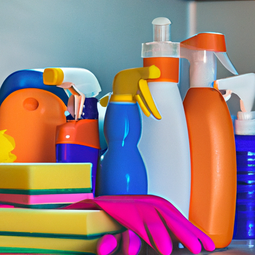 Assortment of cleaning products with a focus on those specially designed for allergens