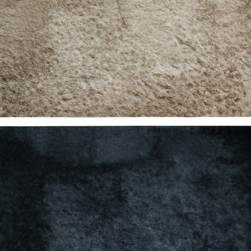 A comparison image of a DIY cleaned carpet vs. a professionally cleaned one