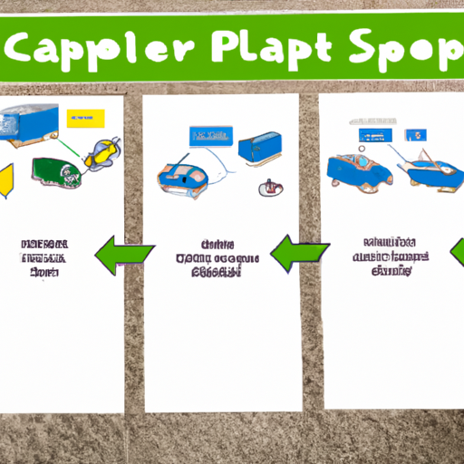 A picture showing various carpet cleaning solutions with captions on their uses